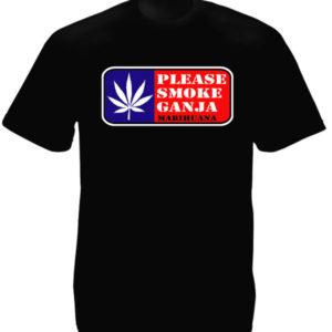 Please Smoke Ganja Black Tee-Shirt