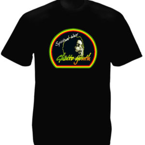 Ghetto Youth Rastafari Spiritual Wear Black Tee-Shirt