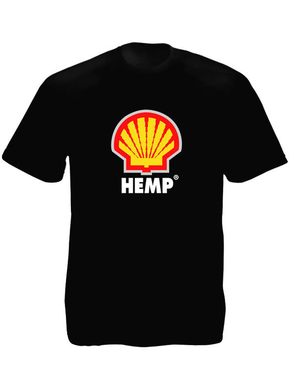 Hemp Shell Logo Black Tee-Shirt
