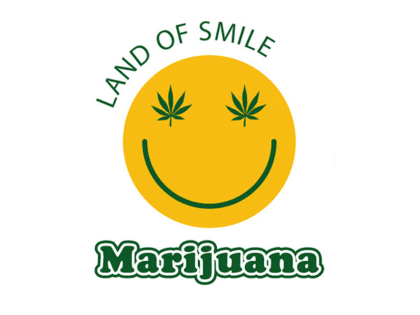 Land of Smile Marijuana White Tee-Shirt